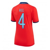 Camiseta Inglaterra Declan Rice #4 Visitante Equipación para mujer Mundial 2022 manga corta